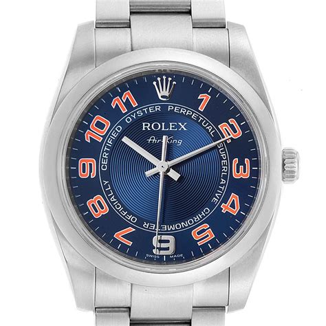 rolex airking peach blue roulette|rolex air king catalog.